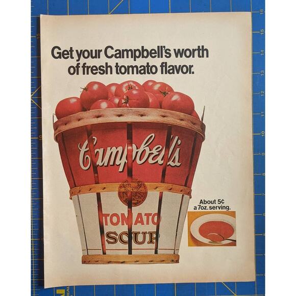 Vintage Print Ad 1970 Campbell's Tomato Soup - Picture 1 of 3